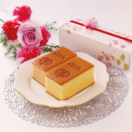 【母の日贈答品】しあわせの母の日カステラ・プレーンといちごミルク